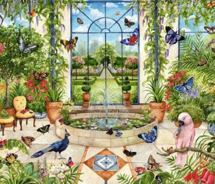 Puzzle - Falcon - Skleník plný motýlů