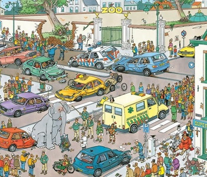 Puzzle - Jumbo - Slon na nákupu