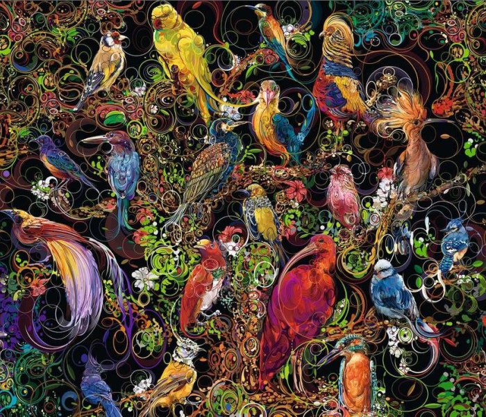Puzzle - Ravensburger - Malovaní ptáci