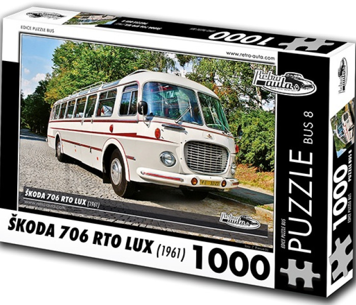 Puzzle - Retro-auta - Bus Škoda 706 RTO LUX (1961)