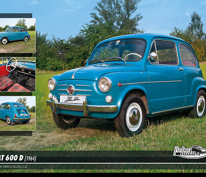 Puzzle - Retro-auta - Puzzle Fiat 600 D (1964)