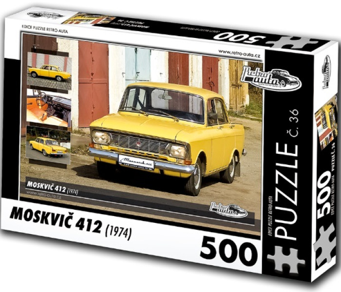 Puzzle - Retro-auta - Puzzle Moskvič 412 (1974)