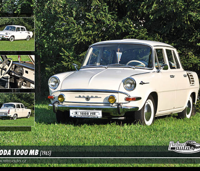 Puzzle - Retro-auta - Puzzle Škoda 1000 MB (1965)