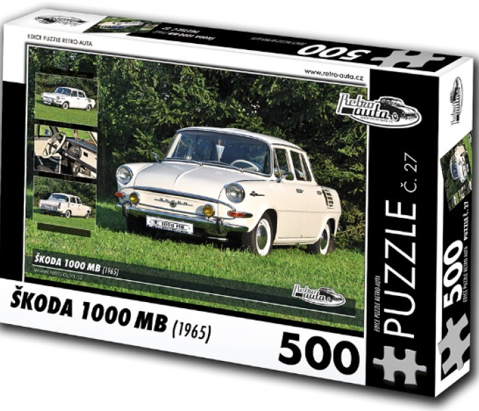 Puzzle - Retro-auta - Puzzle Škoda 1000 MB (1965)