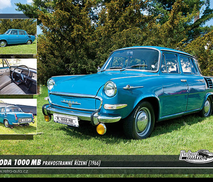 Puzzle - Retro-auta - Puzzle Škoda 1000 MB (1966)