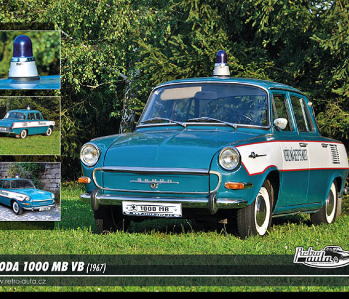 Puzzle - Retro-auta - Puzzle Škoda 1000 MB VB (1967)