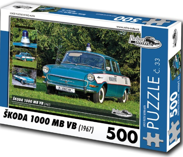 Puzzle - Retro-auta - Puzzle Škoda 1000 MB VB (1967)