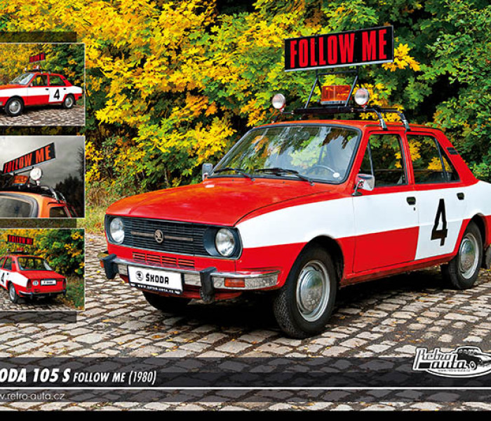 Puzzle - Retro-auta - Puzzle Škoda 105 S Follow me