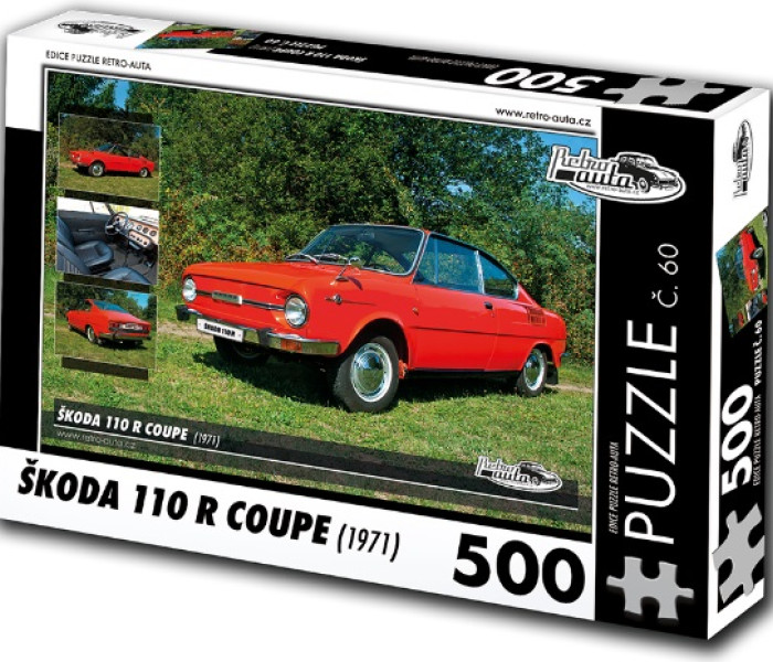 Puzzle - Retro-auta - Puzzle Škoda 110 R coupé (1971)