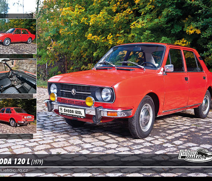 Puzzle - Retro-auta - Puzzle Škoda 120 L (1979)