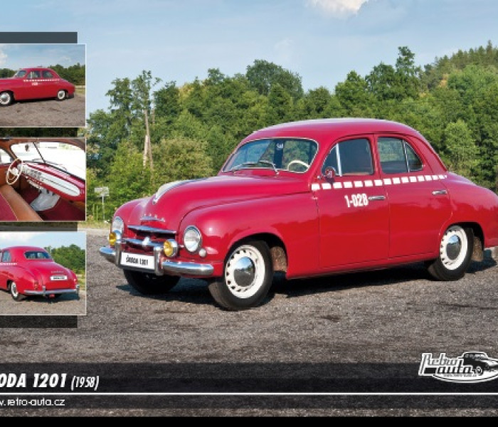 Puzzle - Retro-auta - Puzzle Škoda 1201 (1958)