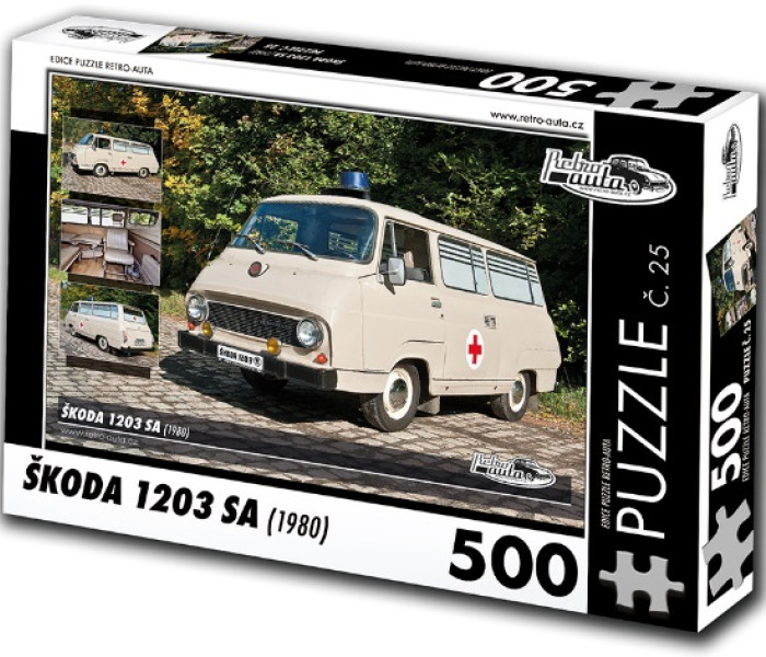 Puzzle - Retro-auta - Puzzle Škoda 1203 SA (1980)