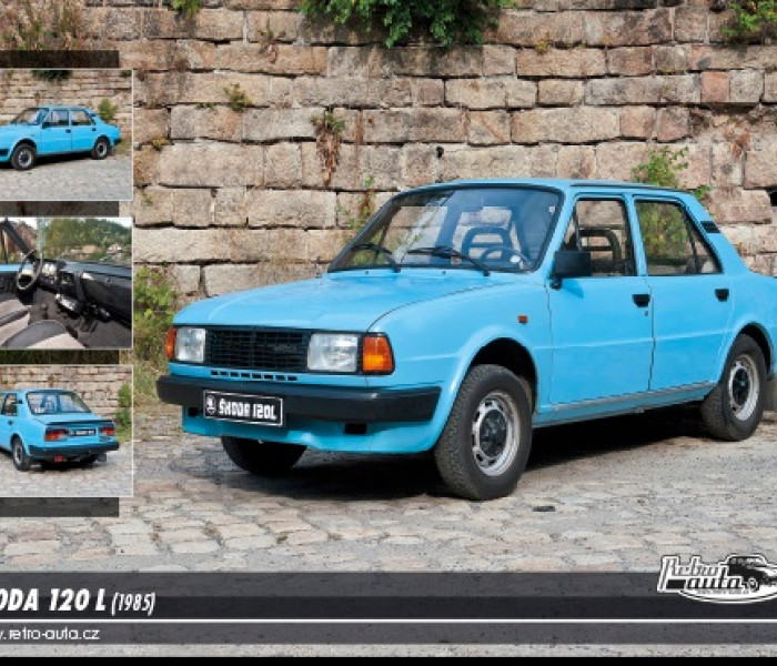 Puzzle - Retro-auta - Puzzle Škoda 120L (1985)