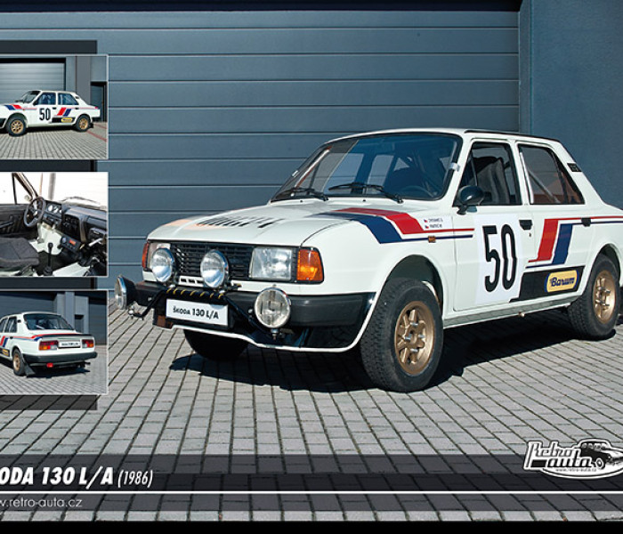 Puzzle - Retro-auta - Puzzle Škoda 130 LA (1986)