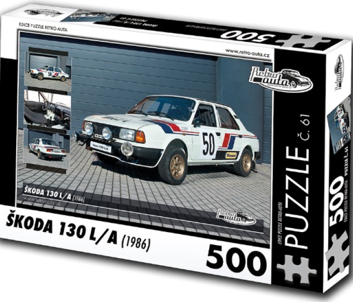 Puzzle - Retro-auta - Puzzle Škoda 130 LA (1986)