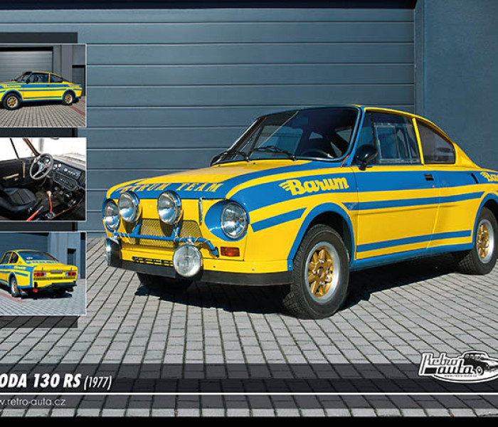 Puzzle - Retro-auta - Puzzle Škoda 130 RS (1977)