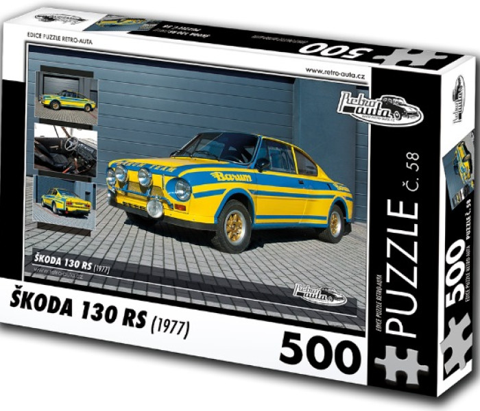 Puzzle - Retro-auta - Puzzle Škoda 130 RS (1977)