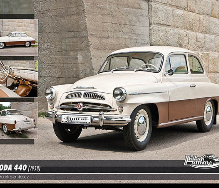 Puzzle - Retro-auta - Puzzle Škoda 440 (1958)