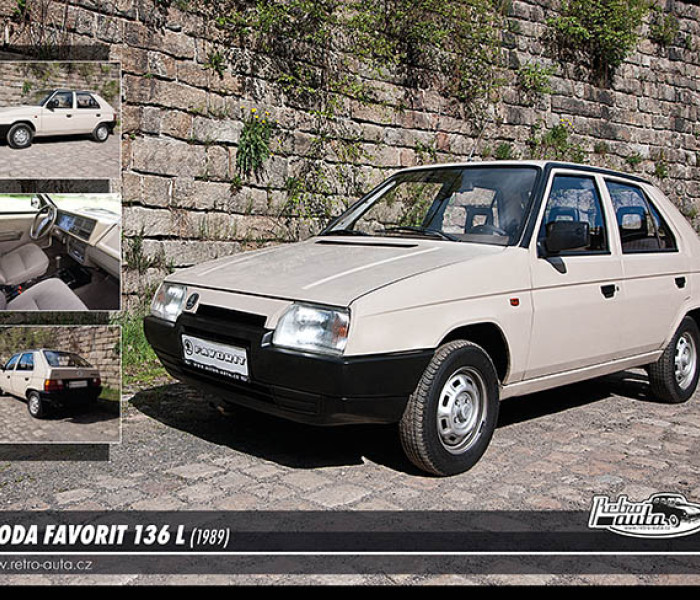 Puzzle - Retro-auta - Puzzle Škoda Favorit 136 L (1989)