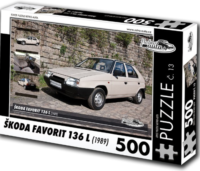 Puzzle - Retro-auta - Puzzle Škoda Favorit 136 L (1989)
