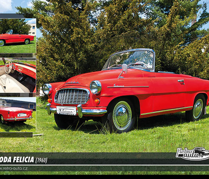 Puzzle - Retro-auta - Puzzle Škoda Felicia (1960)
