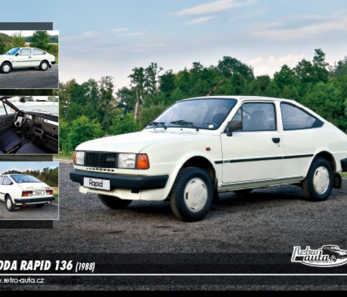 Puzzle - Retro-auta - Puzzle Škoda Rapid 136 (1988)