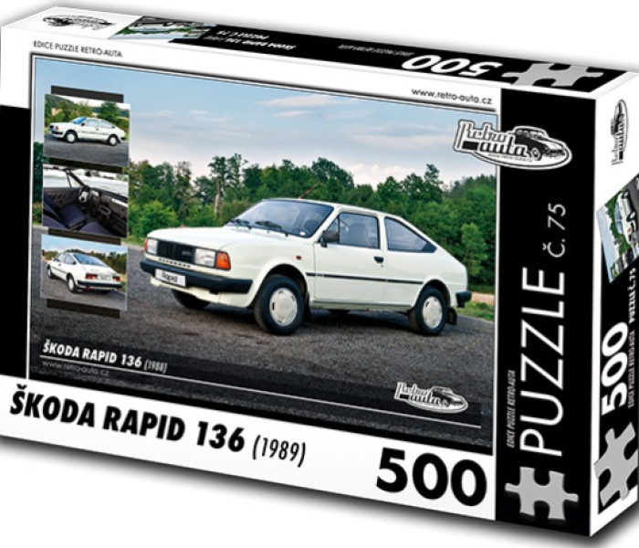 Puzzle - Retro-auta - Puzzle Škoda Rapid 136 (1988)