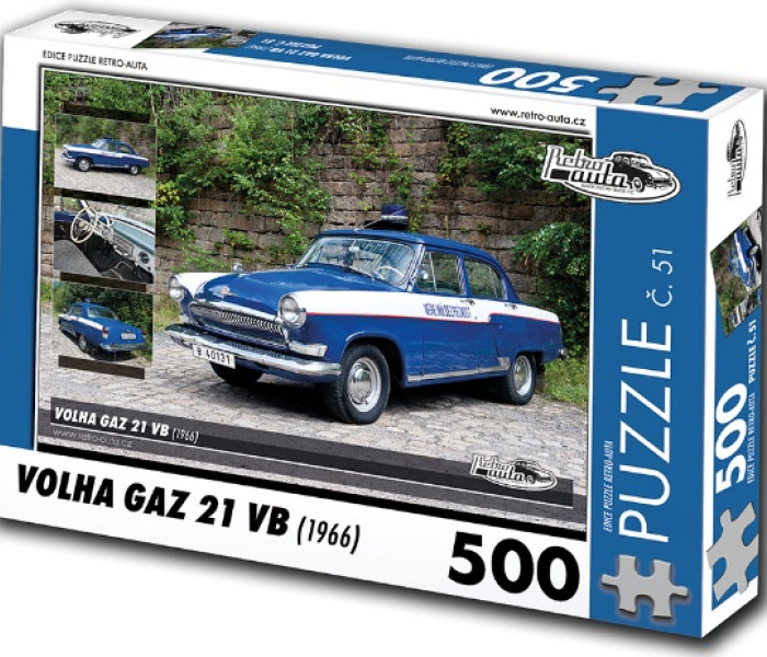 Puzzle - Retro-auta - Puzzle Volha GA 21 VB (1966)