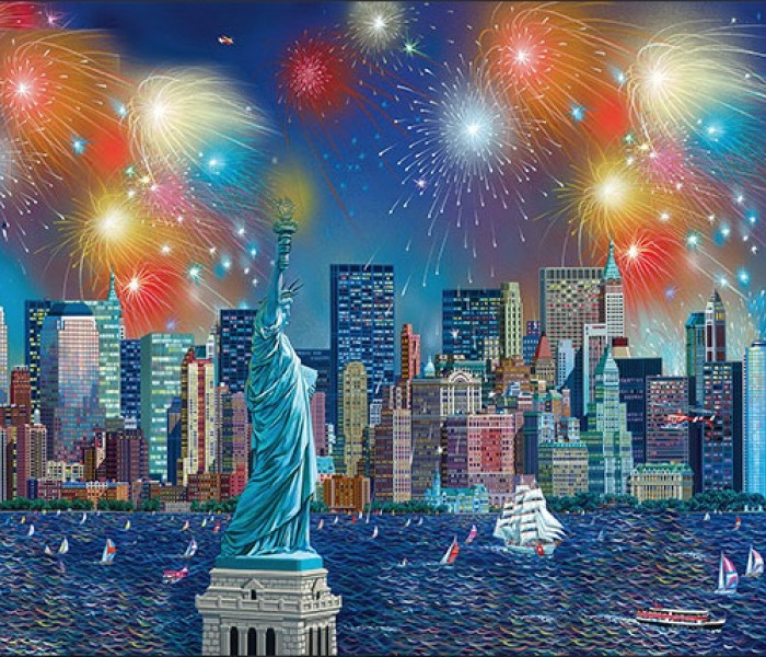 Puzzle - Schmidt - Ohňostroje nad Sochou Svobody