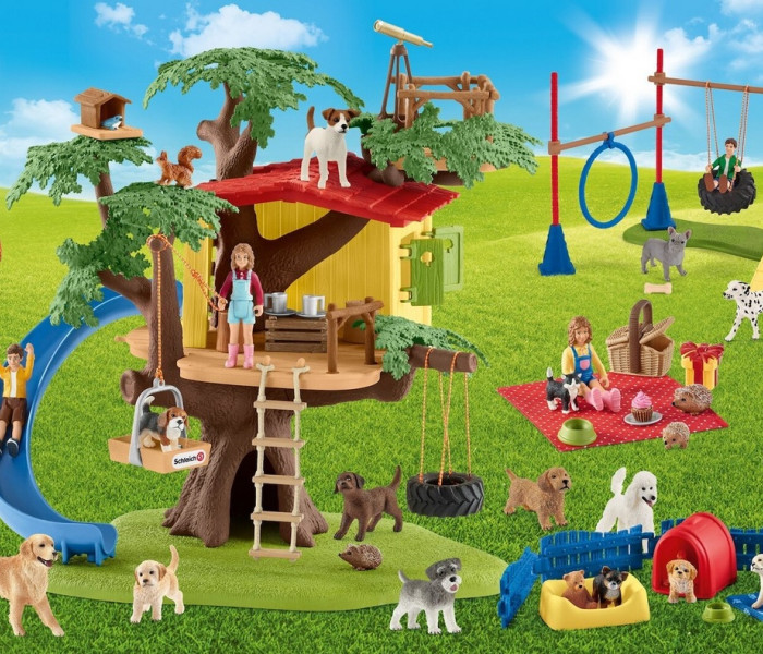 Puzzle - Schmidt - Šťastní pejsci + figurka Schleich