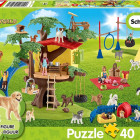 Puzzle - Schmidt - Šťastní pejsci + figurka Schleich