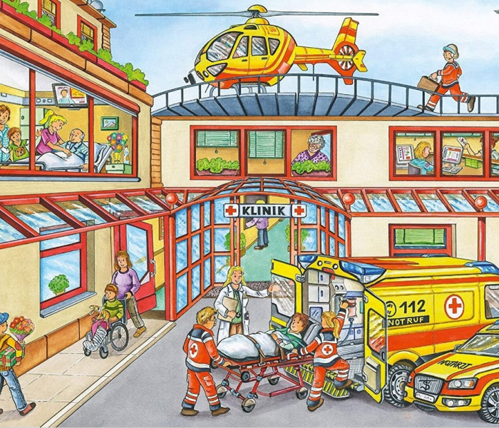 Puzzle - Schmidt - Záchranáři + model vrtulníku