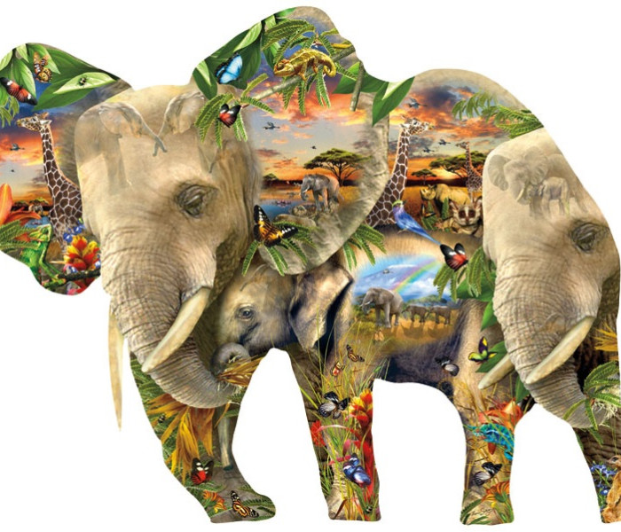 Puzzle - Sunsout - Sloni