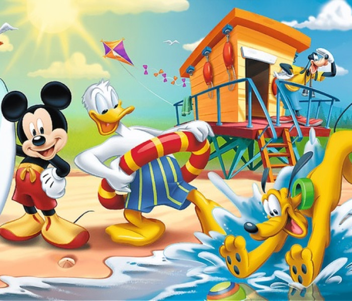 Puzzle - Trefl - Mickey Mouse na pláži