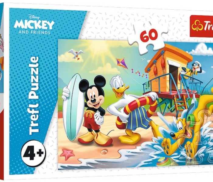 Puzzle - Trefl - Mickey Mouse na pláži