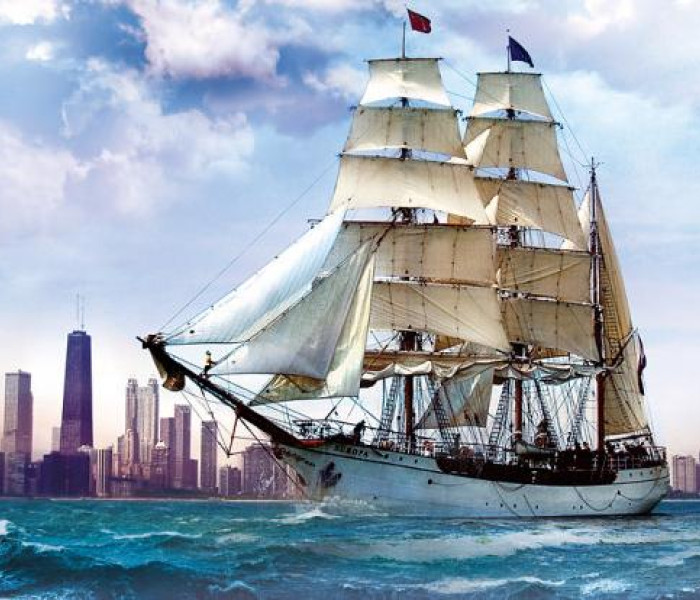 Puzzle - Trefl - Plachetnice v Chicagu