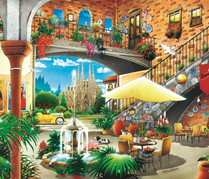 Puzzle - Trefl - Pohled na Barcelonu