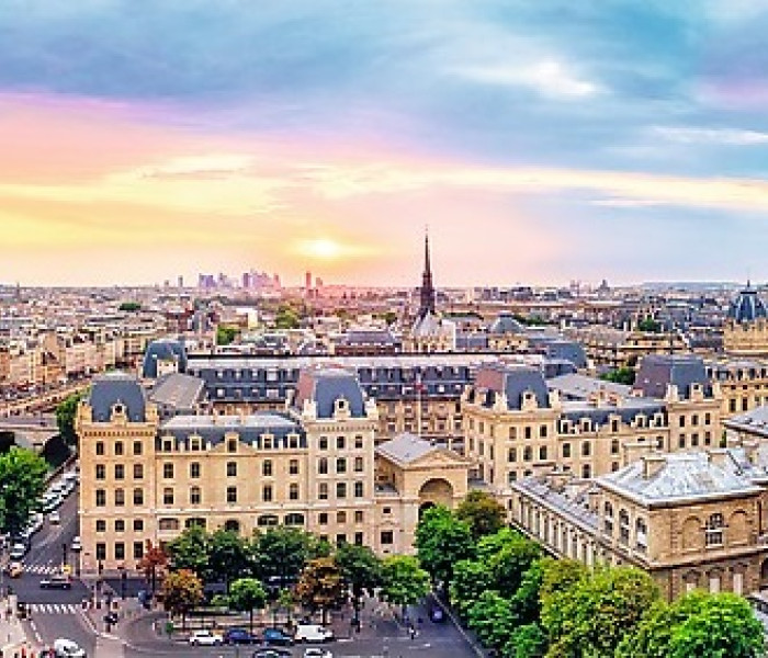 Puzzle - Trefl - Pohled na katedrálu Notre-Dame - Panoramatické puzzle