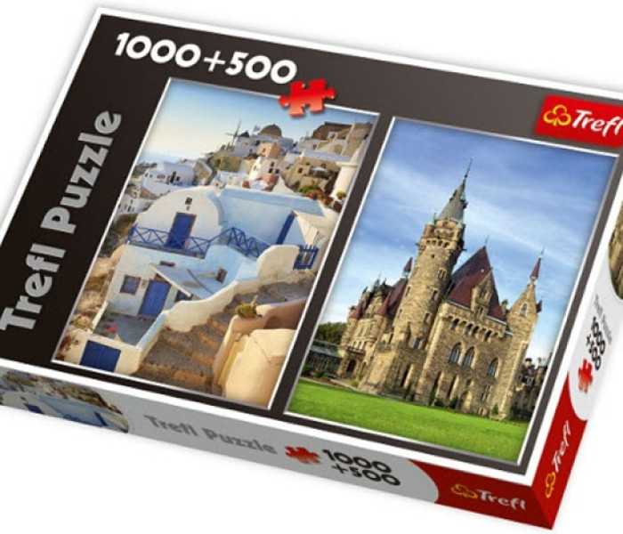 Puzzle - Trefl - Zámek Moszna / Santorini